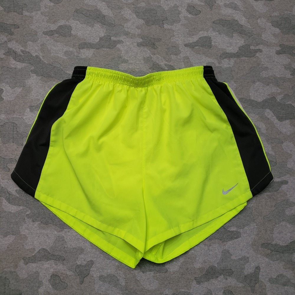 Nike Shorts Womens Small Green Dri-Fit Pull On Running Outdoors